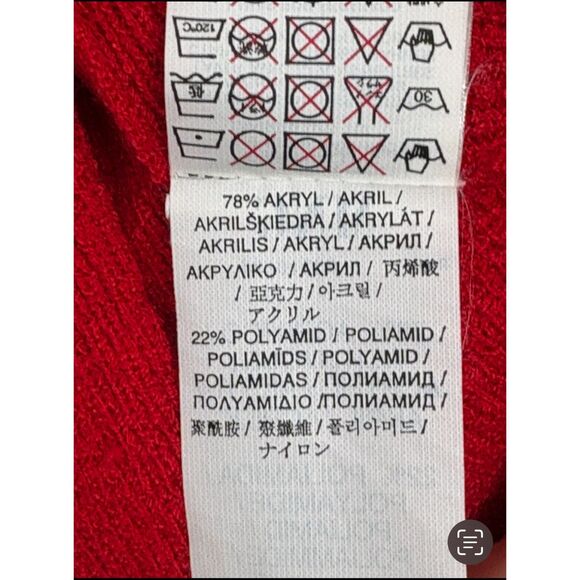 MNG Mango Red Sweater Knit Cardigan Artsy Size M Flowy Classic Closet Staple 90s - Picture 10 of 12